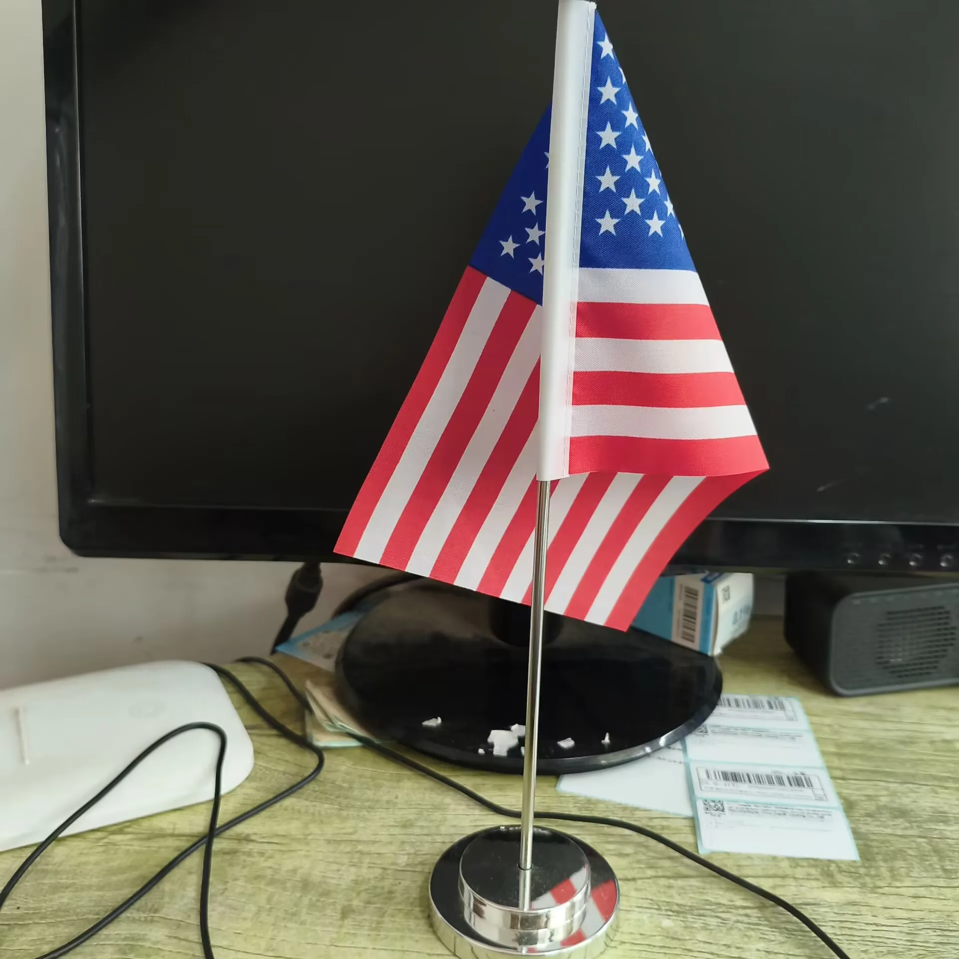 Aerlxemrbrae 14x21cm  Office Desk Flag Of united states us usa american flag US Desk Ornaments Flags