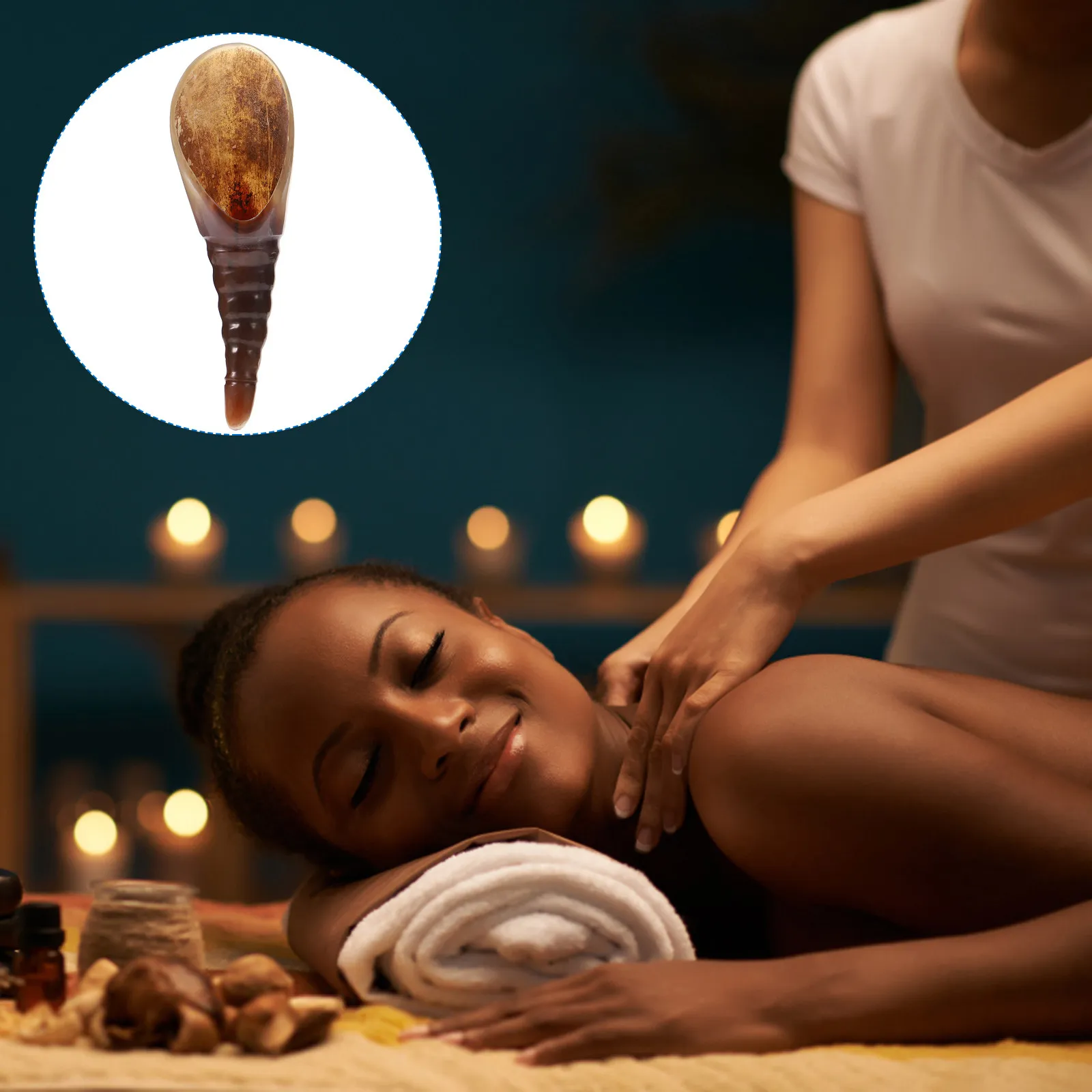 

1pc Ox Horn Guasha Scraping Tool Portable Body Massager For Neck Shoulder Back Face Massage Horn Shape Acupuncture Care
