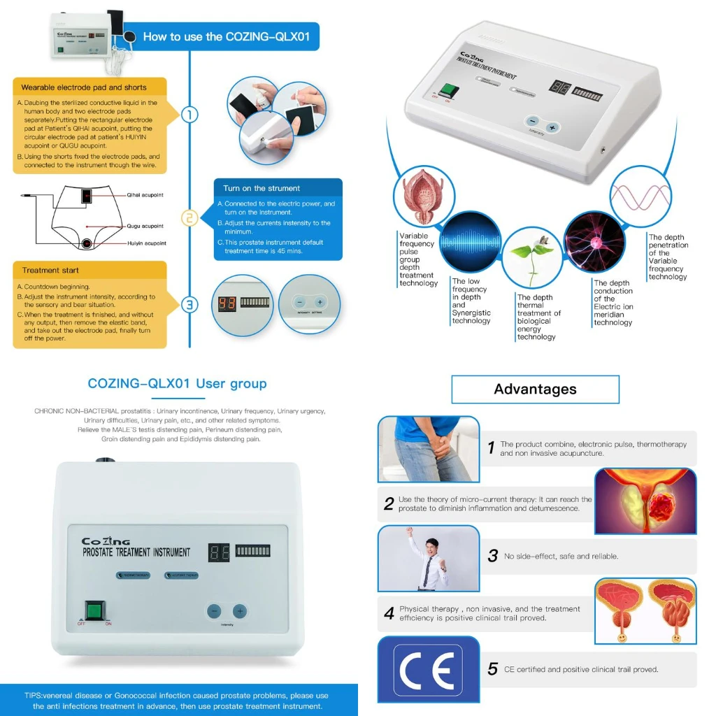 

Ergonomic Prostate Massager Men TENS Electrical Pulse Magnetic Field
