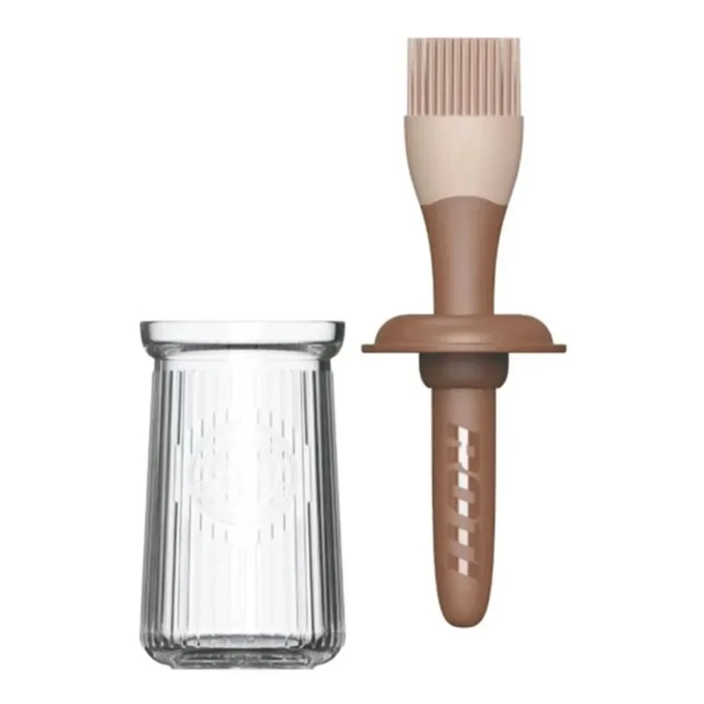 3 In 1 BBQ Oil Brush Heat Resistant Split Type Sauce Applying Brush Baking Tool Silicone Oil Dispenser Bottle with Brush