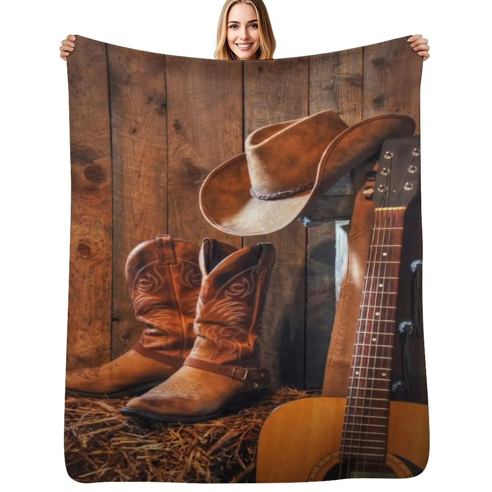 Cowboy Siesta. Coperte da tiro per divani, coperte decorative per designer estivi