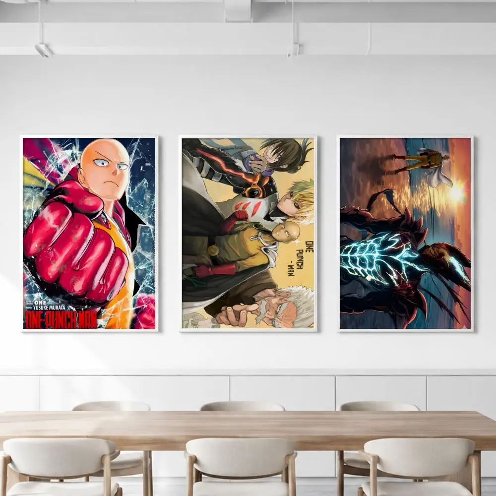 anime O-One-Punch M-Man Poster HighDefinition Eco-Friendly Premium self-adhesive For Living Room Aesthetic Room Decor - view 3