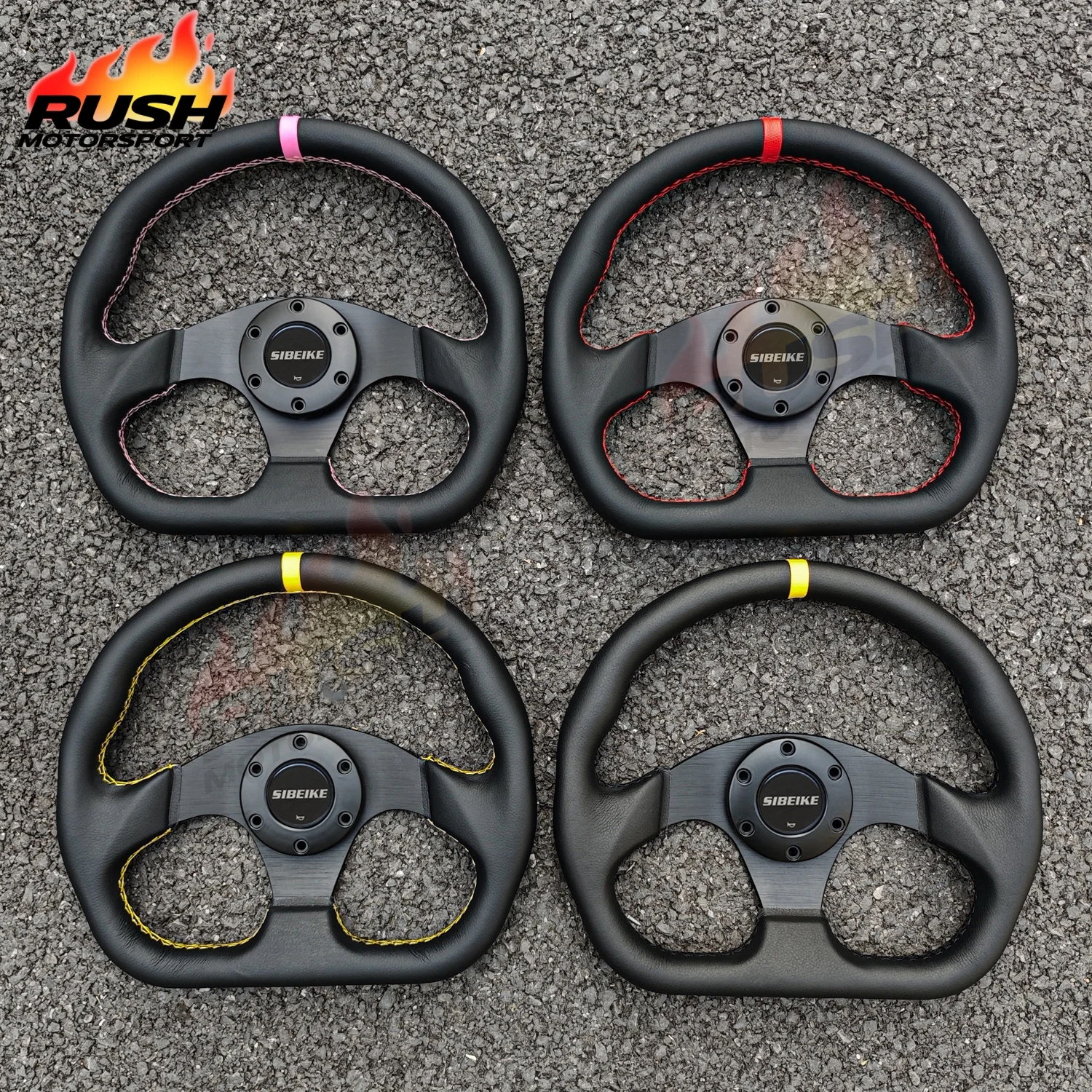 

SIBEIKE 13inch/320mm Classic JDM Racing D Shape Steering Wheel / Universal PC Sim Race Gaming Steering Wheel PC-ST73-BK-LIMI