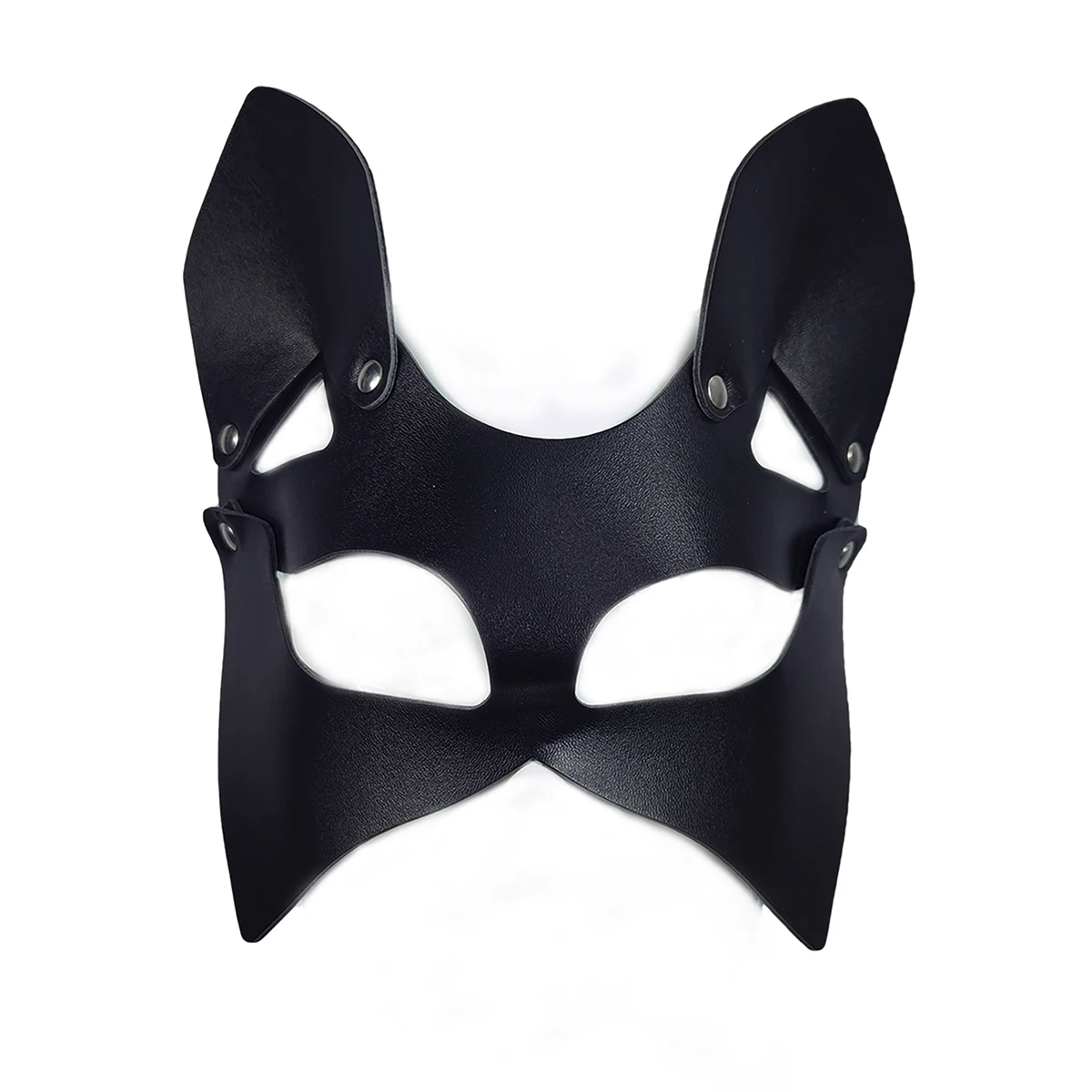 Black PU Leather Mask Sexy Adult Eyes Fox Cosplay Face Women Men Sex Erotic Costumes Party Halloween Mask Cosplay Toys Face