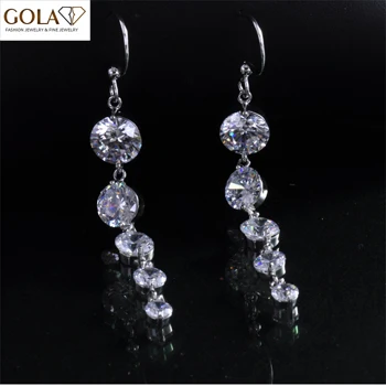 GAOLA New Arrival Latest Design Fantasy Colorful Star Flower AAA Zircon Dangle Earrings GLE0353B