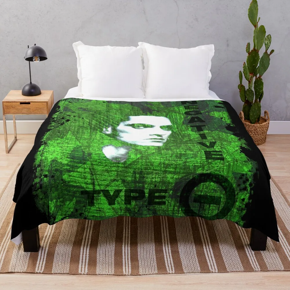 

Type O Negative - Peter Steele - (Creepy Green) Light Version. Throw Blanket Custom Cute warm winter Blankets