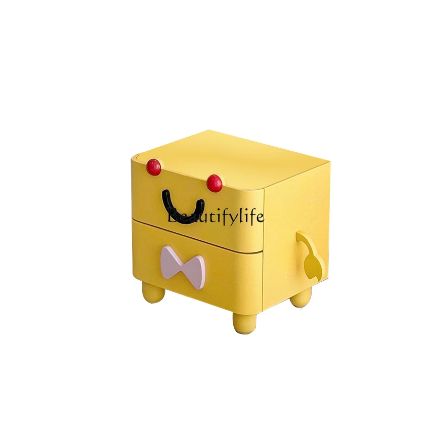 

Cream Dopamine Children's Bedside Creative Small Cabinet