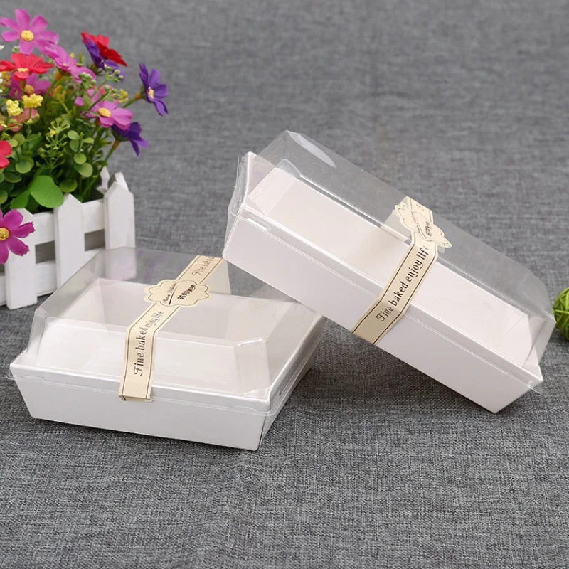 Customized productWholesale high quality Rectangle Sandwich Packaging Cake Box With Window