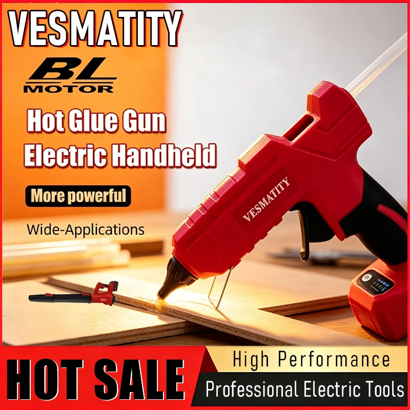 Hot Melt Glue Gun Cordless - Bezszczotkowy, akumulatorowy pistolet do kleju na
