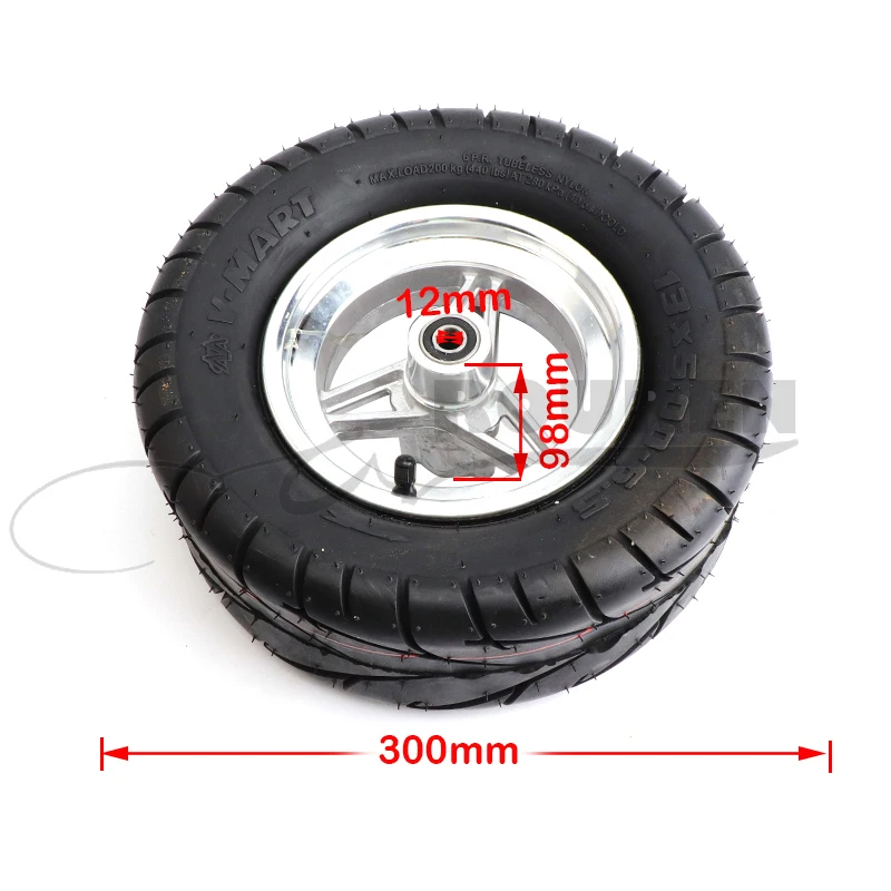 

13 Inch 13x5.00-6.5 Tyre Pneumatic tire alloy wheels for Motorcycle FLJ K6 Electric Scooter Wheel Go-Kart Accessories