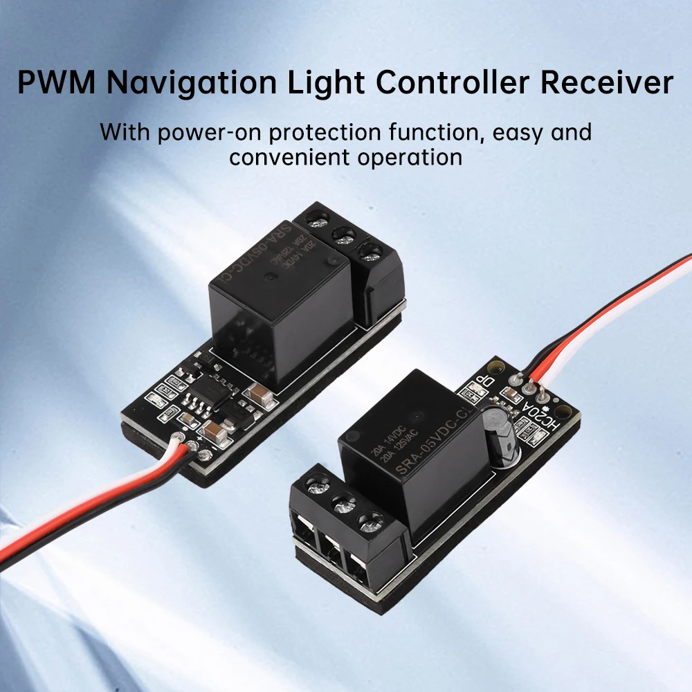 20A Relay RC Model PWM Receiver Control Switch for Water Pump Light FPV Camera RC Boat RC Accessories Power Supply