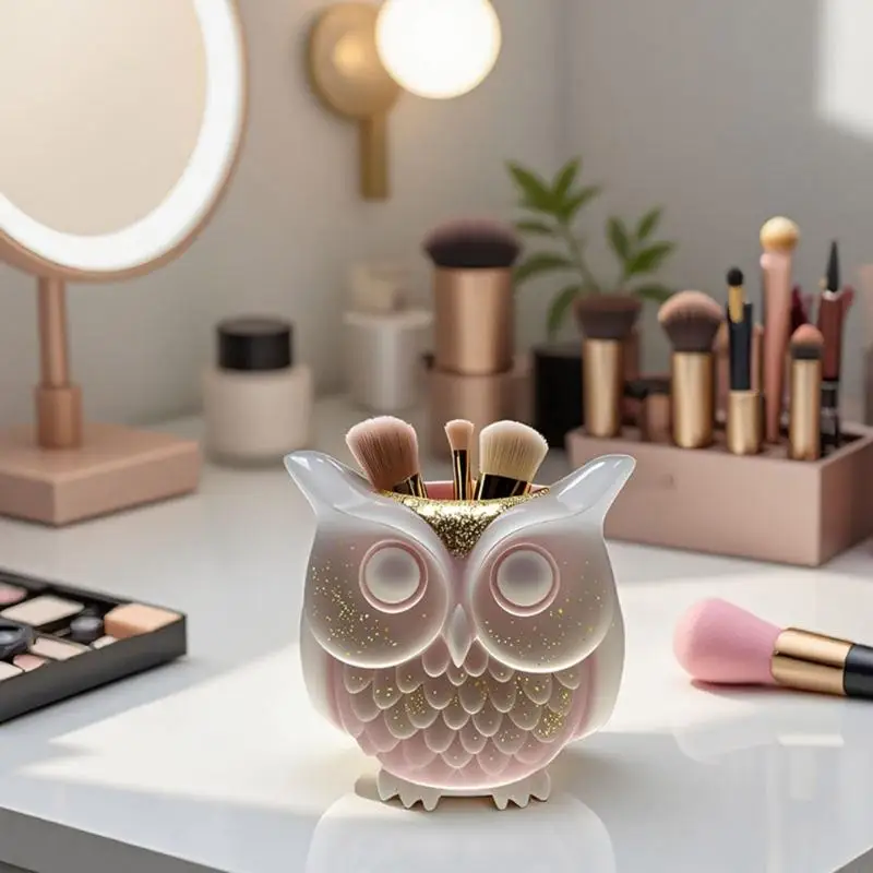 Multi Functional Owl Silicone Mold Smooth Finishes Design For Plaster Casting Planters Home Decors