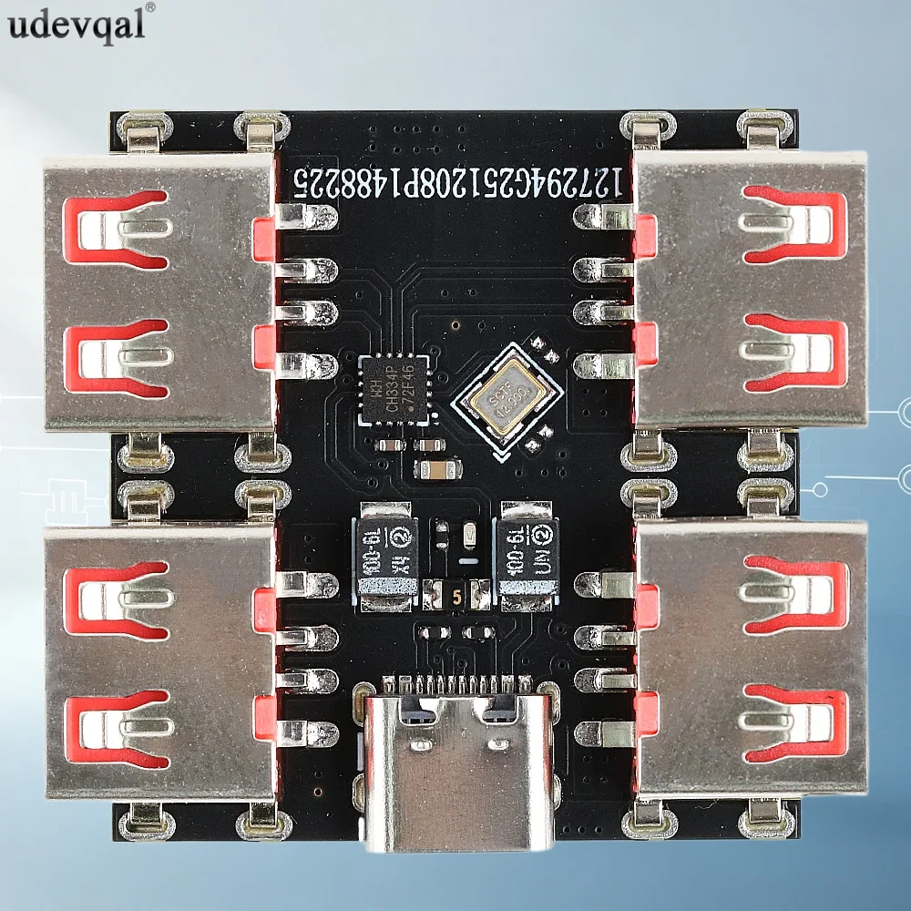 USB 2.0 Splitter Hub Module Type‑C Expansion USB-HUB with 4 Expansion Ports