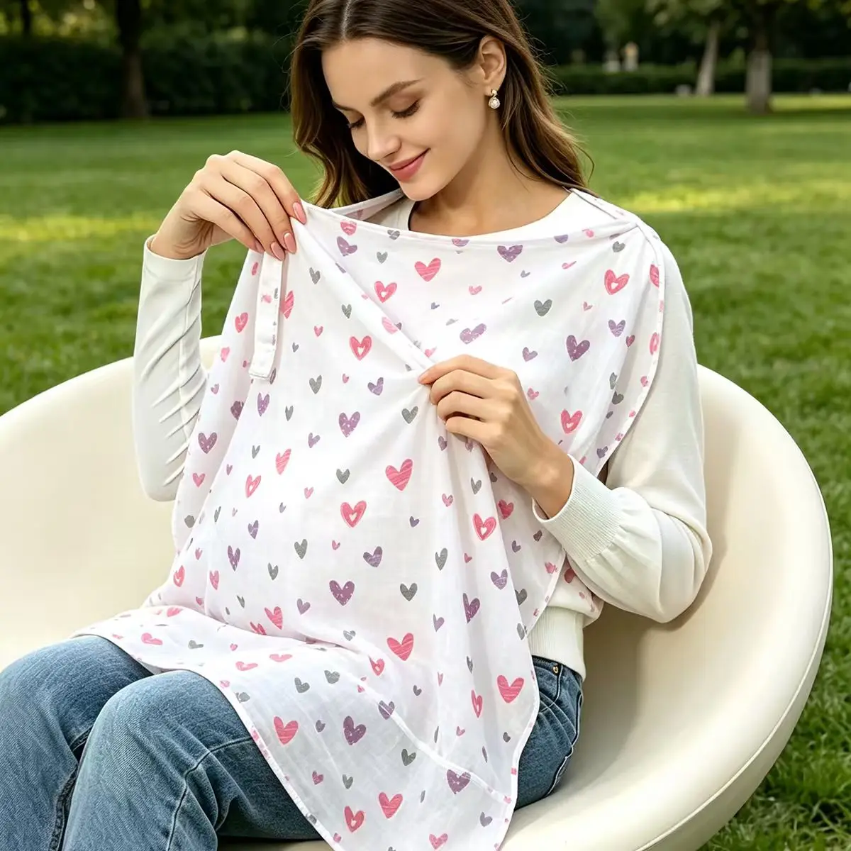 1 pc Mother Outing Breastfeeding Cover Baby Feeding Nursing Covers Adjustable Privacy Breastfeeding Baby Blanket Outdoor