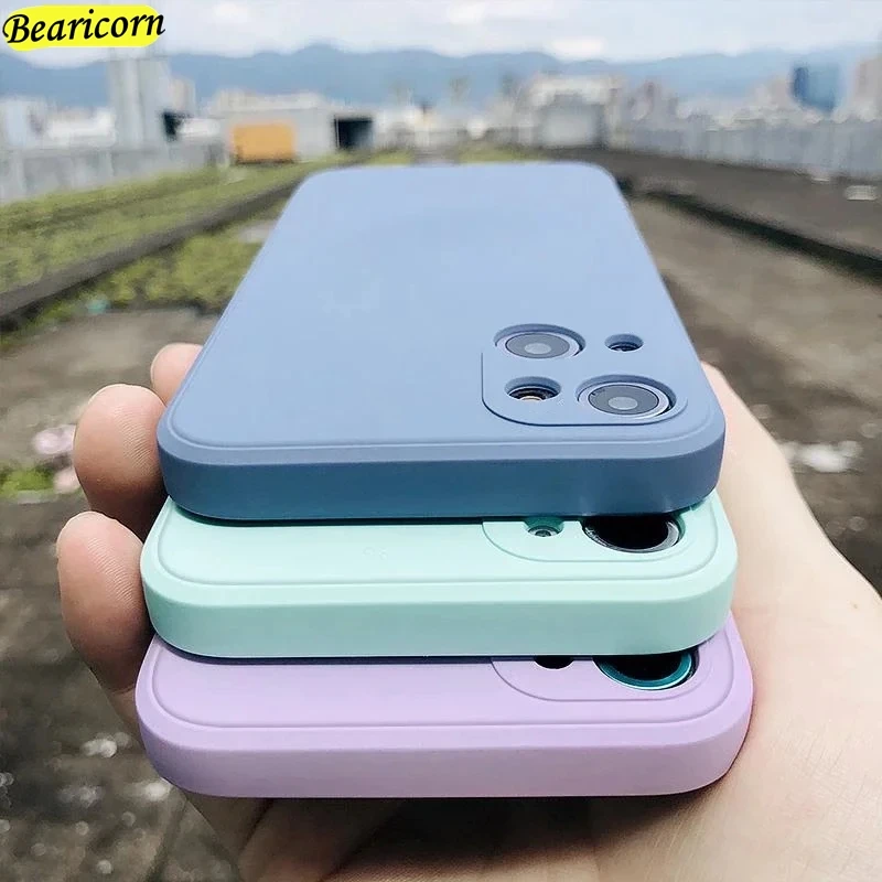 Square Liquid Silicone Case For Oppo Find X5 X3 X2 Lite K11X K10 K9X K7 R15 Pro TPU Protective Cover