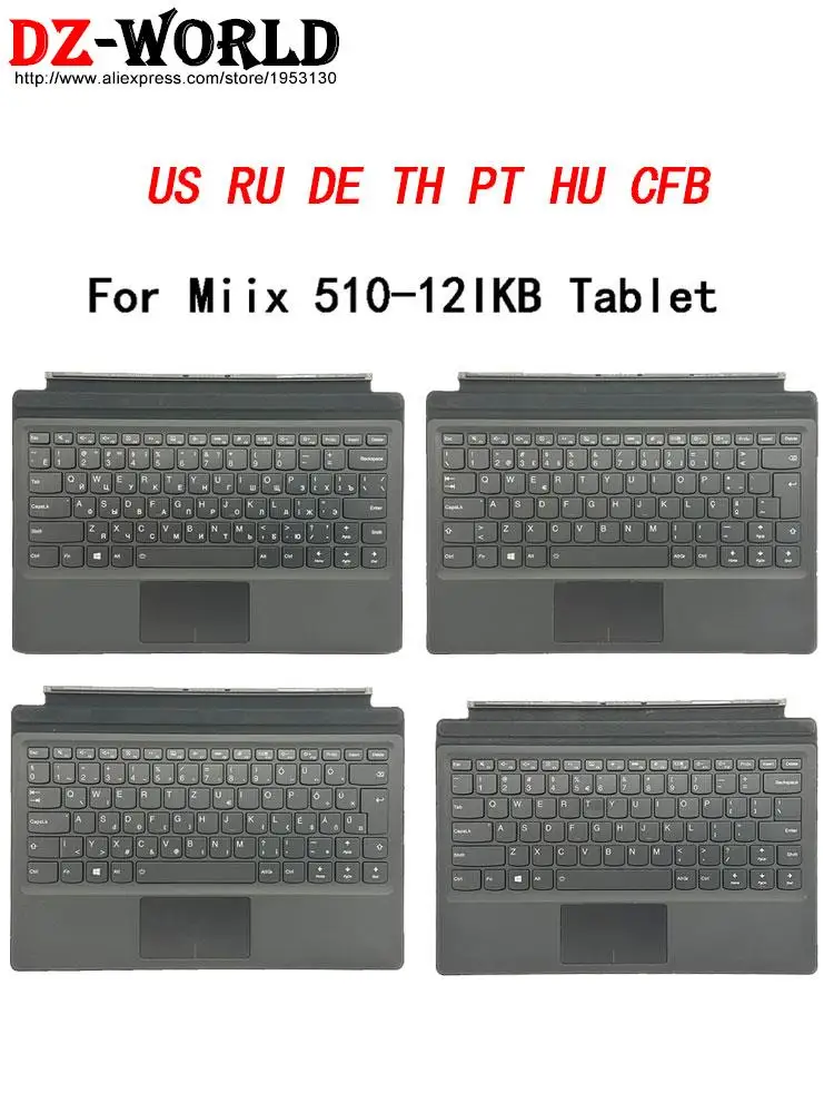 Teclado Retroiluminado para Lenovo Miix Mini Base Folio Case Eua ru th pt hu Cfb 510 12ikb 5n20m13908 5n20n21116