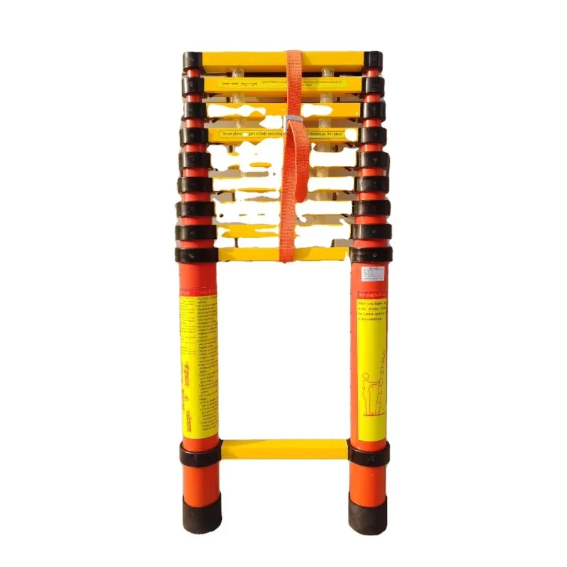 Full Insulated Fiberglass Extension Ladder Adjustable Telescopic Safety Climbing Tool for Home And Garden