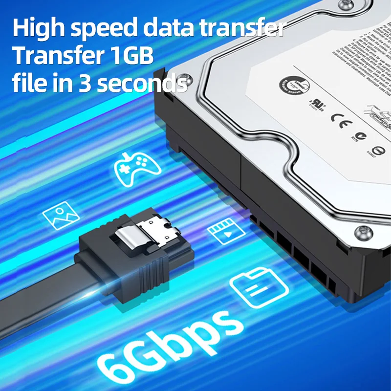 SATA 3.0 Data Cable Connection Converter For Hard Disk Drive SSD HDD 6Gb/s High-speed Extension Adapter Signal Transmission Cord image 4