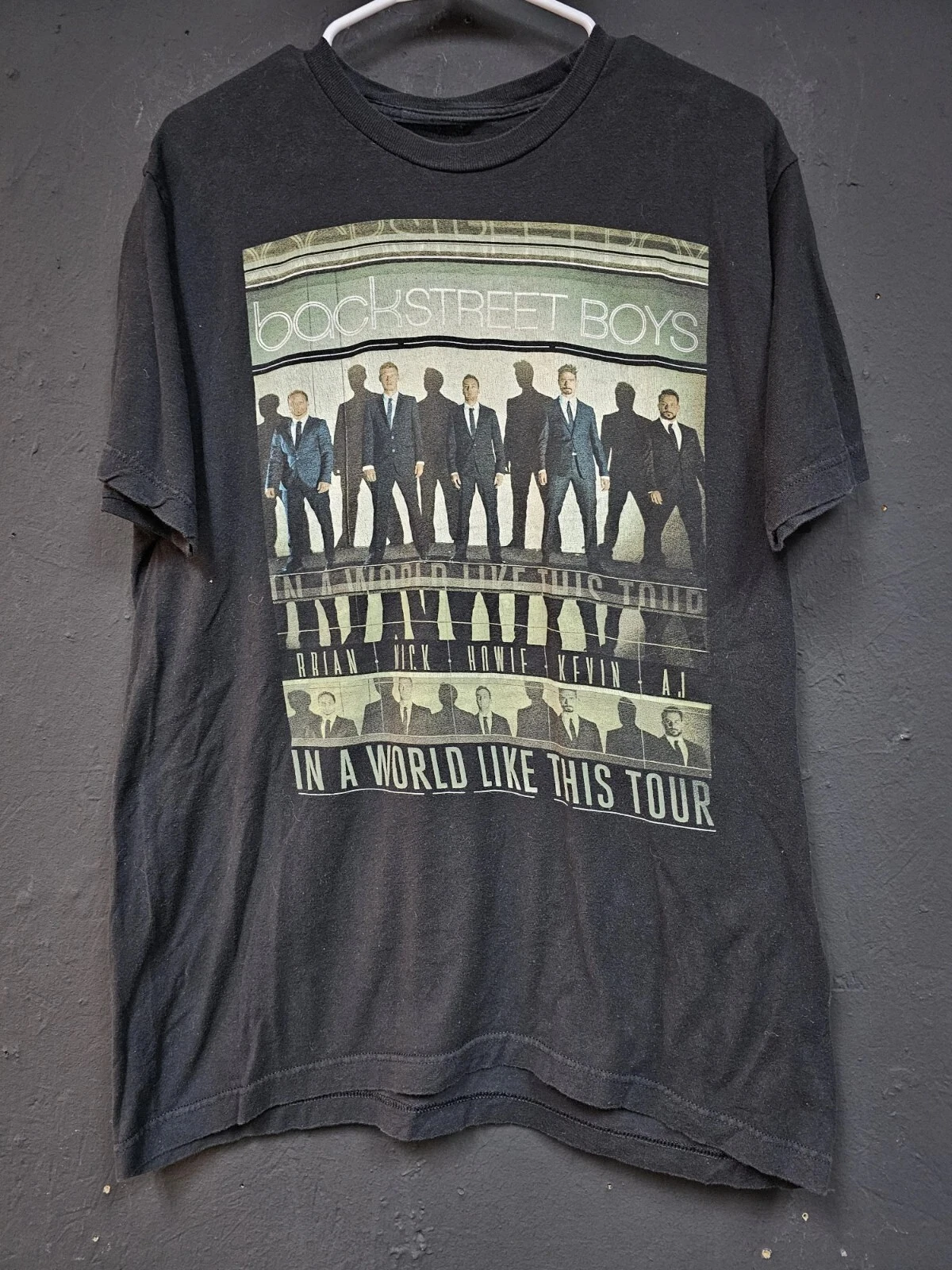

Plus Size Backstreet Boys 2013 Tour T Shirt Size XL in A World Like This Tour S-4XL Personalized European American Y2k Cotton