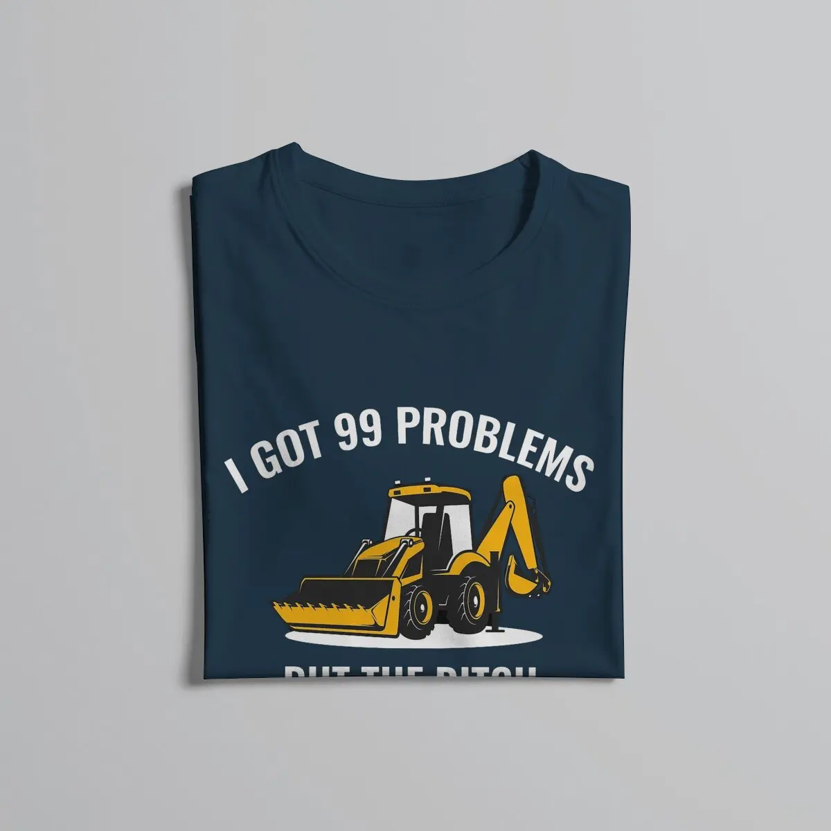 Tops 100% Cotton Leisure Sports xcavator Backhoe Heavy Equipment Operator Men's and women's T-shirts Top image 4