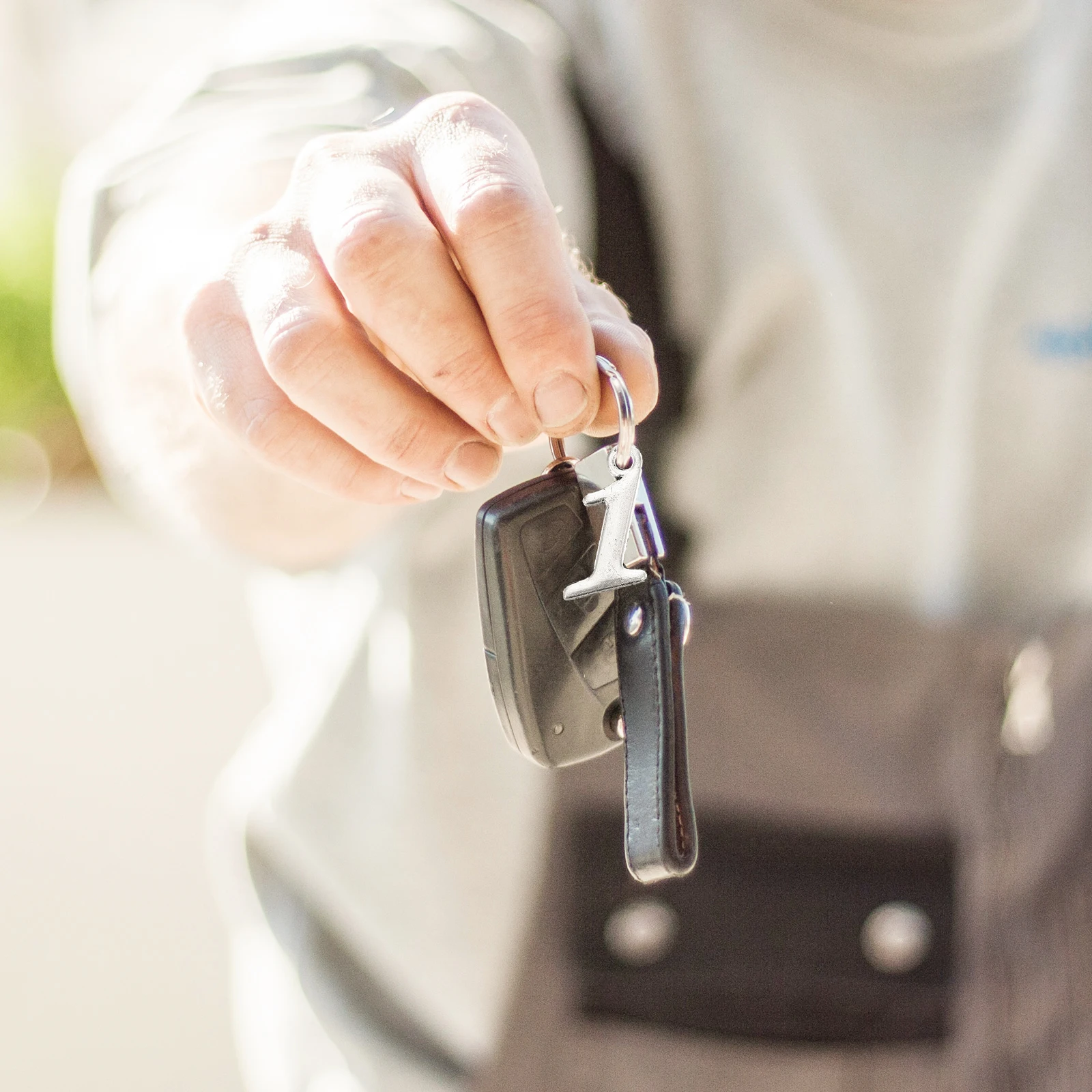 50 Pcs Number Pendant Necklace Round Numbers Alloy Crafts Jewelry Charms for Making DIY Bulk Bracelets