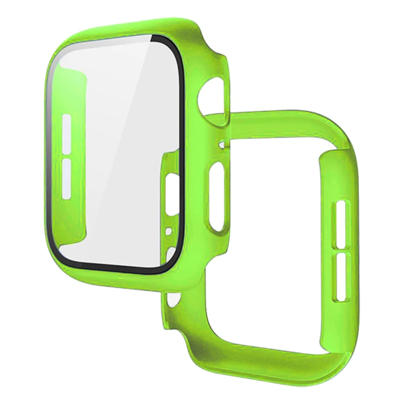 PC Case+Tempered Screen Protector For Apple Watch Ultra 3 49mm 11 10 46/42mm Integrated Hard Shell iWatch 9 8 7 6 5 4 SE 45/44mm