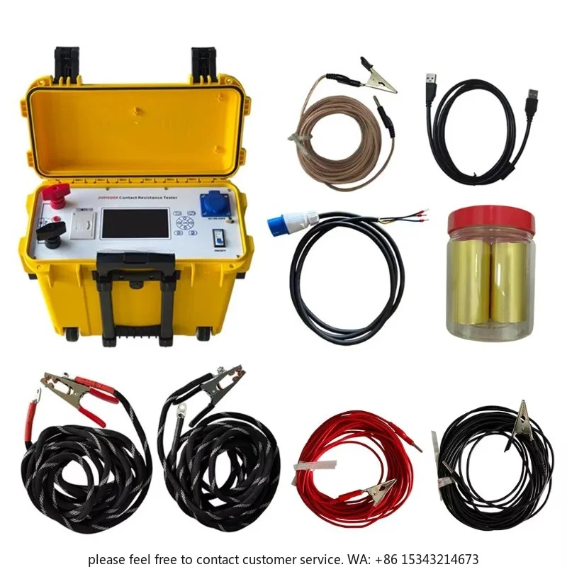 600A Loop Resistance Tester Contact Resistance 10~ 60 Seconds Micro Ohmmeter Circuit Breaker Meter