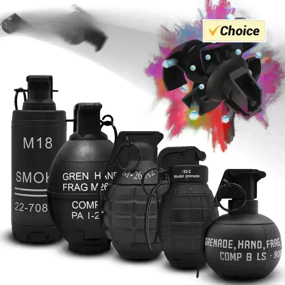 1/2Pcs Tactical Grenade Model Toy, M67 Burst Grenade, Military Smoke Grenade Model, for Gun Bccessories Hunting CS