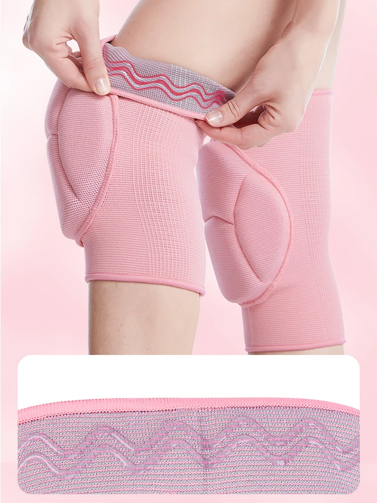 Ginocchiere a compressione sportiva per ragazza protezione elastica ispessimento supporto per ginocchiera in spugna per allenamento di danza pratica