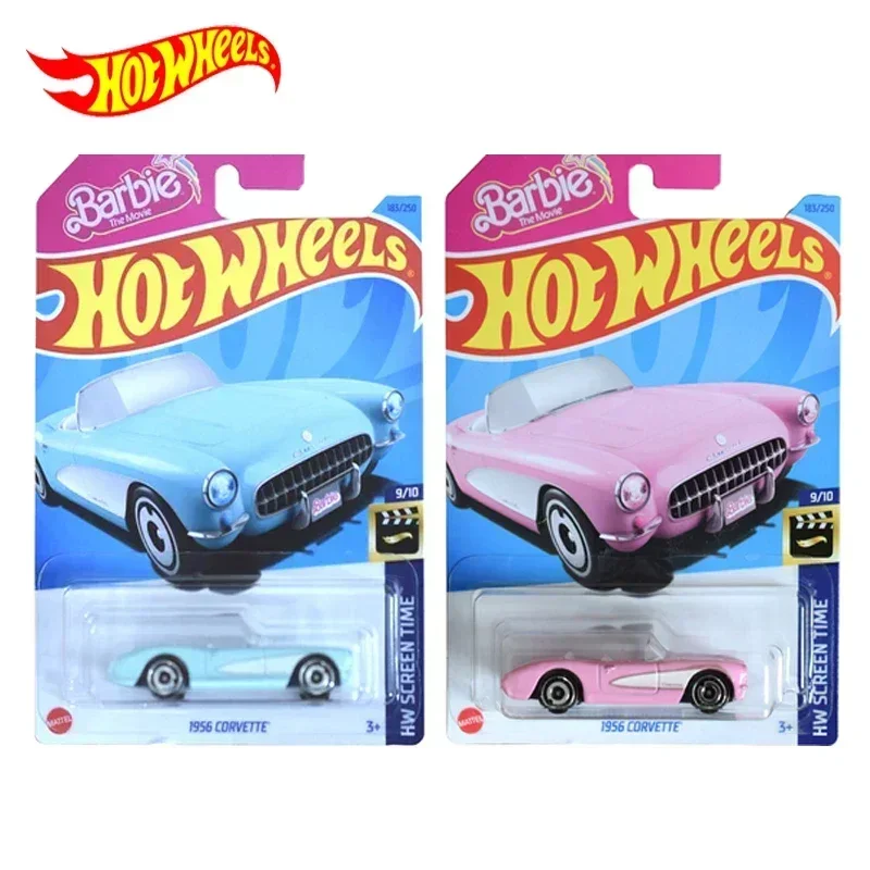 Mattel Hot Wheels Car Barbie The Movie 1956 Corvette 1/64 Diecast Kids Toys for Boy Model Juguete Voiture Collection Girl Gift