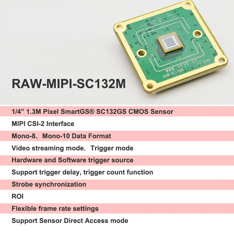 RAW-MIPI-SC132M MIPI CSI وحدة الكاميرا Data Lanes VEYE 1080x1280 لأجهزة الكمبيوتر المدمجة Jetson