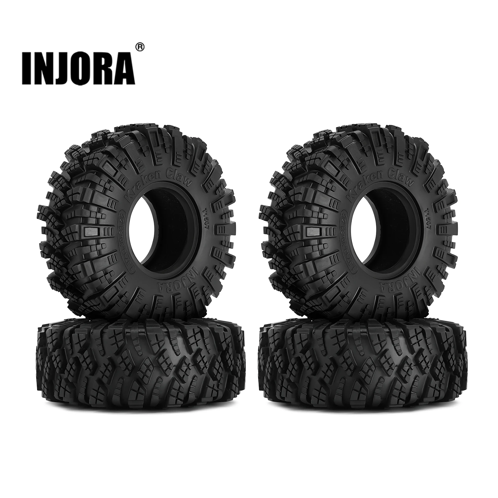 INJORA Kraken Claw 1.55 "skrzydło terenowe opony do gąsienic RC oś samochodu AX90069 UTB18 MST JIMNY (T1507)