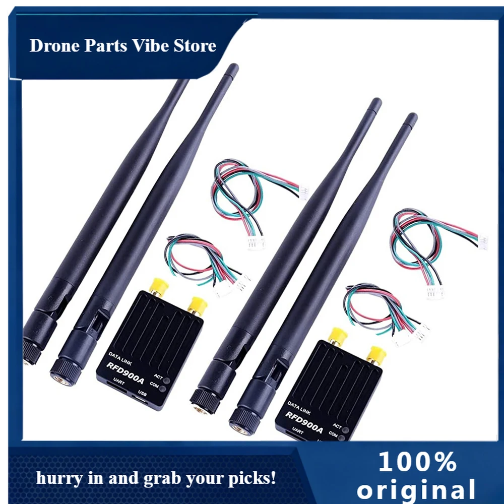

AP2pcs/set RFD900A 915Mhz 32bit 3DR Radio Telemetry Modem Module 40KM Ultra Long Range Data Transmission PIX APM For FPV Drone