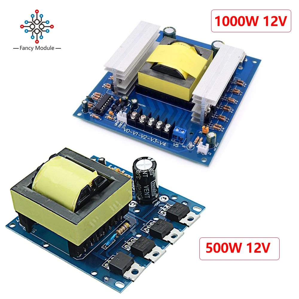 

DC 12V to AC 220V 380V 420V 500W 1000W Inverter Boost Step-up Board Transformer Power Car Converter Module High Frequency Module