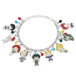 Anime My Hero Academia Charm Bracelets Handmade Enamel Pendant Cartoon Bracelet Jewelry Accessories for Boys Cosplay Gifts