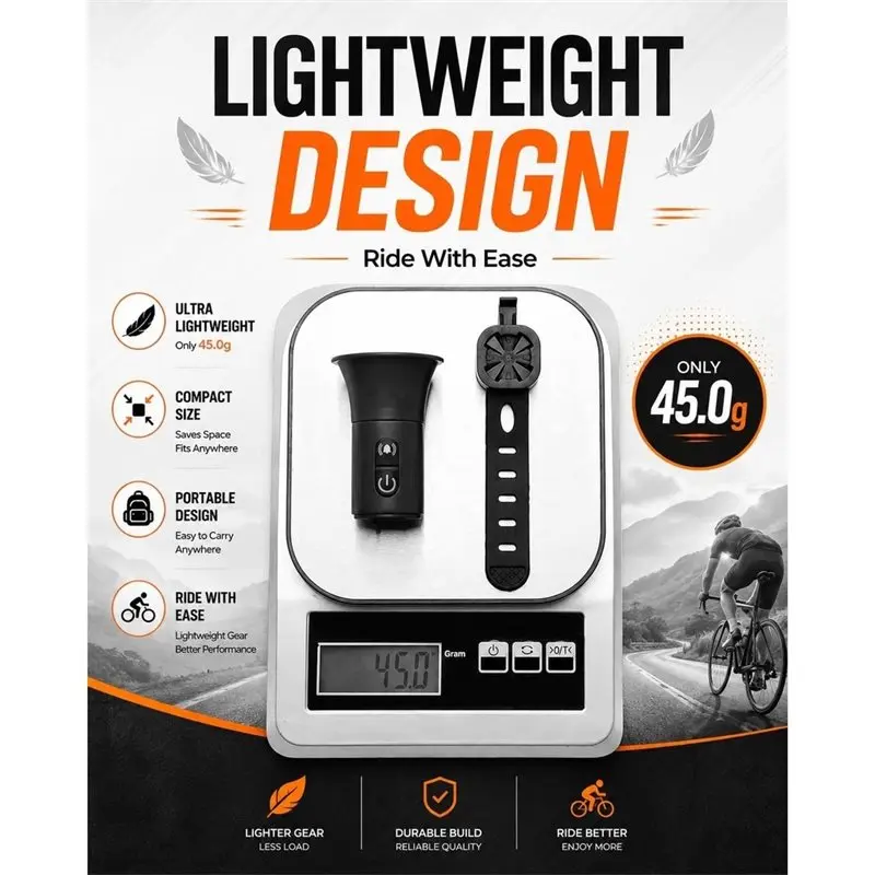 ABVE-Waterproof Electric Bike Horn, 120Db Loud Sound, Custom Charging Functionality For Bicycle, Scooter Mountain Road Bike Mini