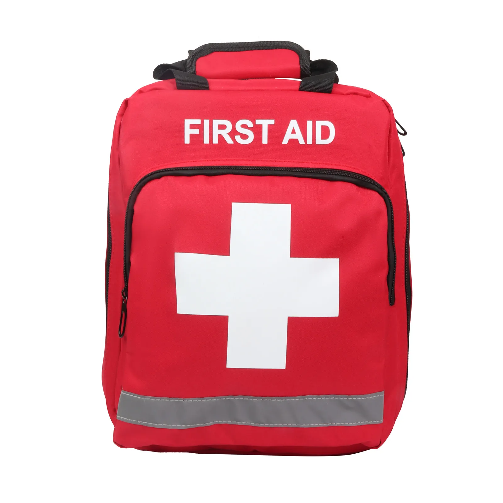 Red Emergency Backpack First Aid Bag Empty Medical First Aid Backpack Treatment First Responder Trauma Bag with Reflective Strip