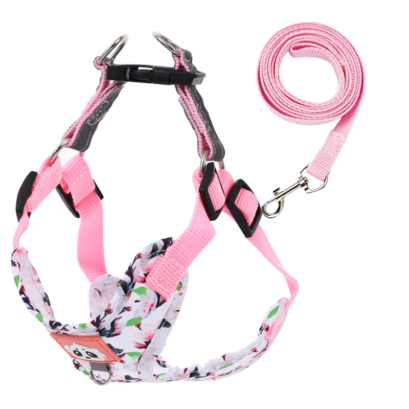 Peitoral para cão com flores, ajustável e respirável_voghion.com