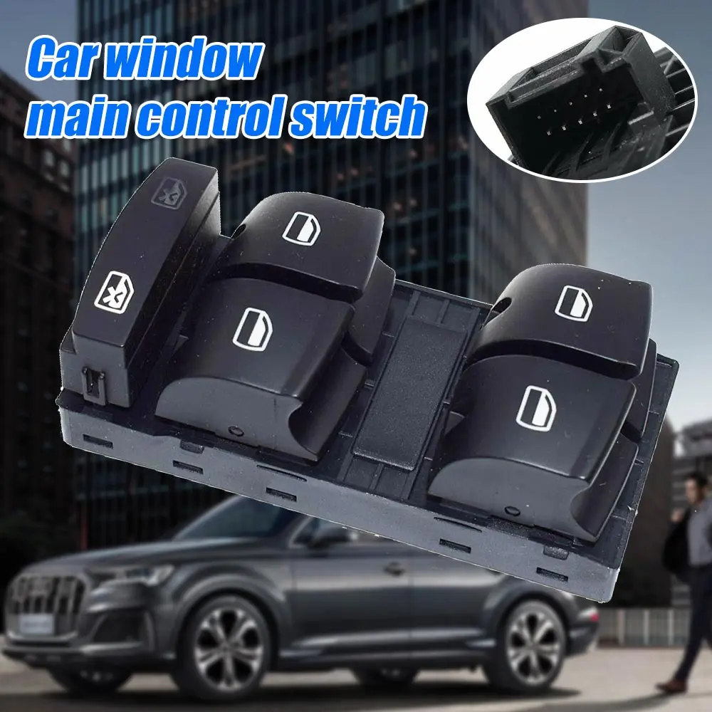 Auto Electric Window Control Button For AU-DI A3 8P A4 A6 C6 Q7 Car Power Master Window Switch 4F0959851