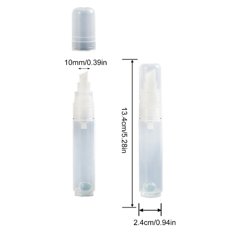 1/2Pcs 10mm 치즐 팁 빈 페인트 펜 리필 형 아크릴 나무 패브릭 스톤 세라믹 금속에 그림에 대 한 빈 마커