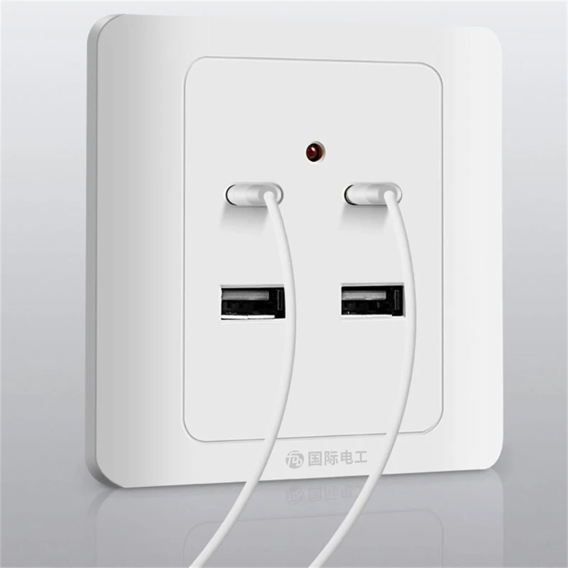 อัพเกรด USB Receptacle Outlet ความเร็วสูง USB Wall Ports ไฟฟ้าทดแทน Outlet Wall Plate สำหรับครัวเรือน