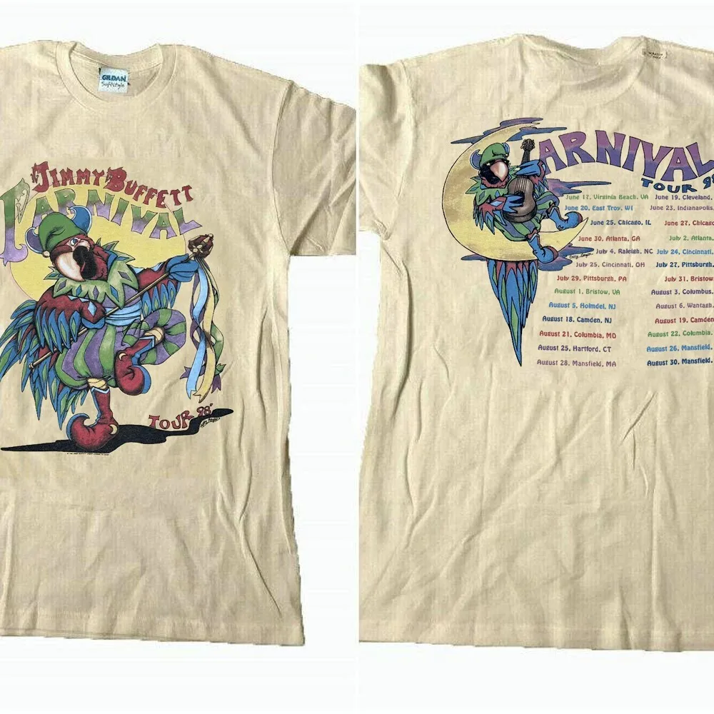 

1998 Jimmy Buffet Carnival Tour Sand T Shirt 2 sided short sleeve tee NH10759