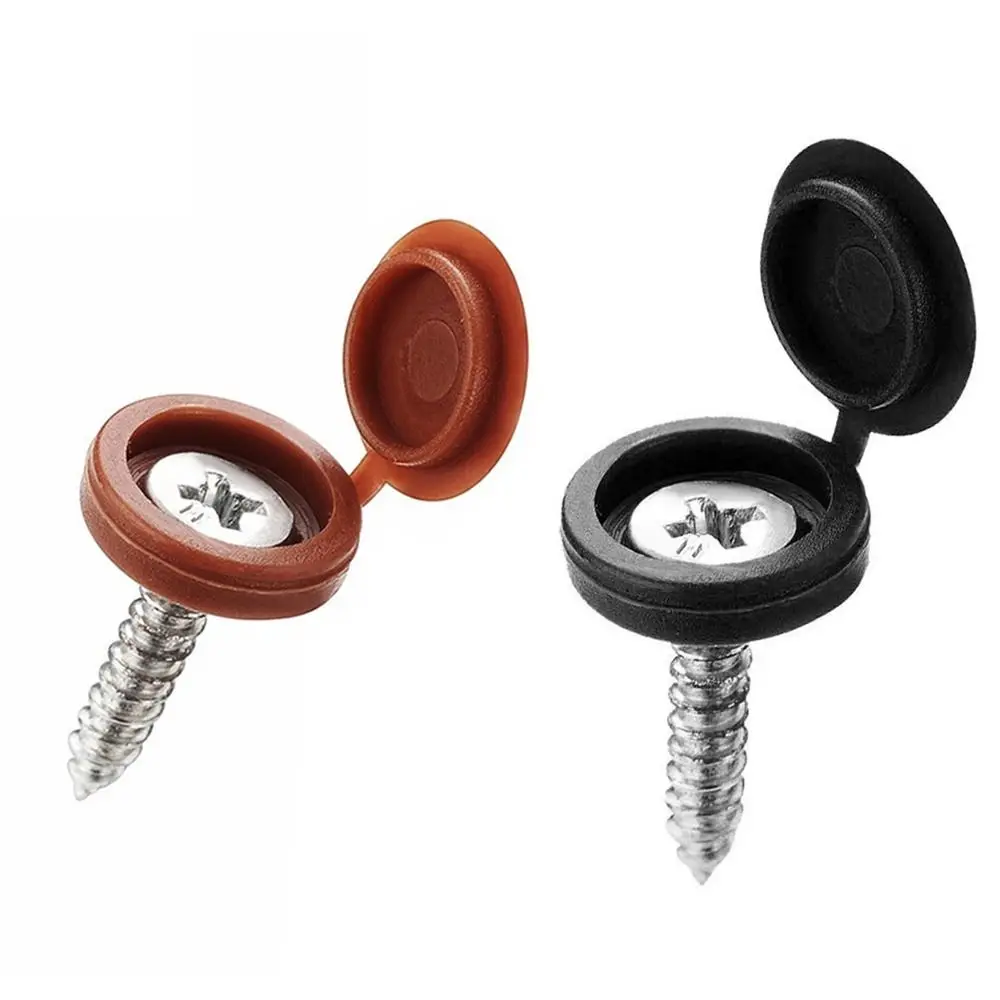 50pcs Plastic Material Nails Screw Caps Protective Design Foldable Plastic Protective Covers Decorative Style Bolts Protect