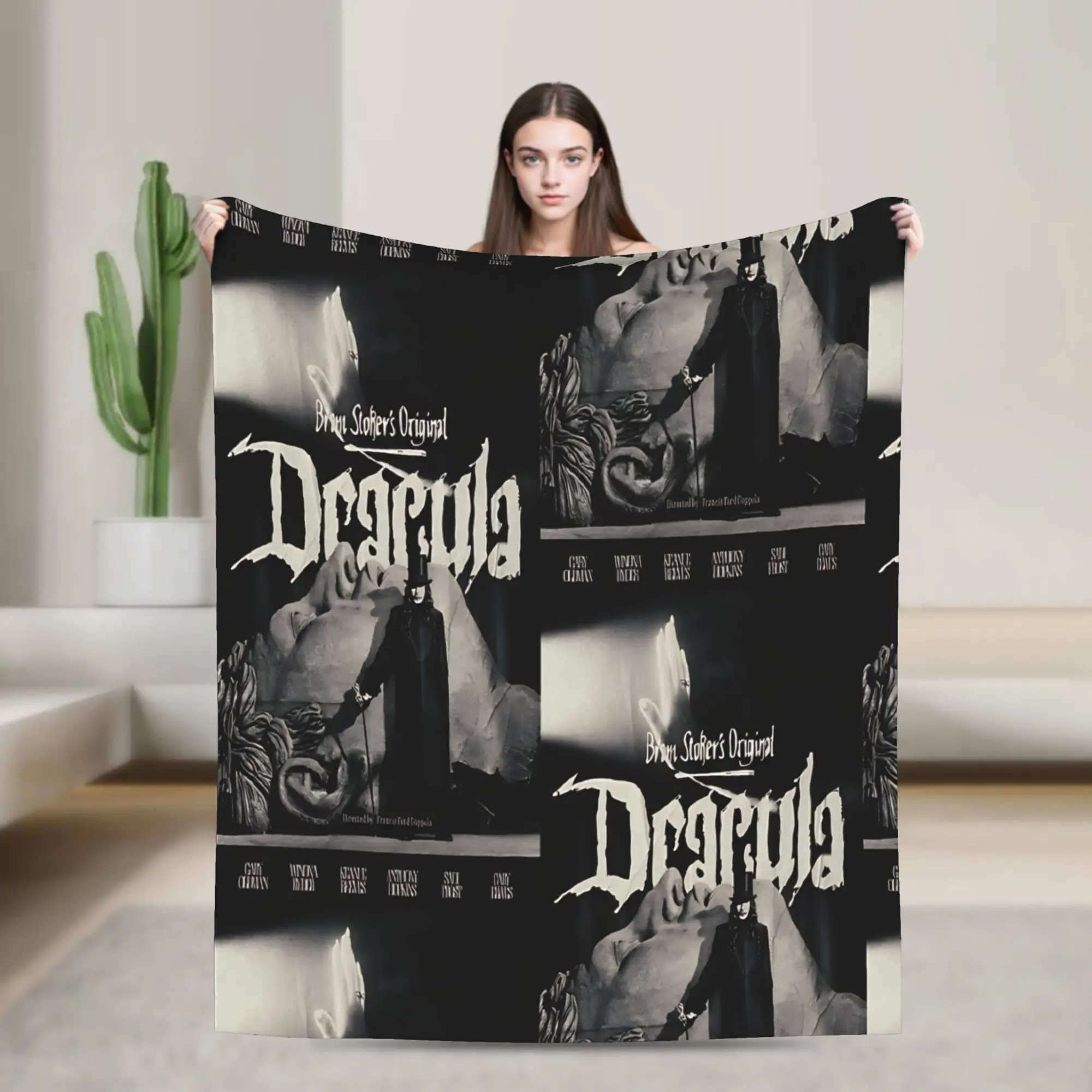 Bram Stokers Dracula Blanket  Soft Fluffy Plush Throw Blanket For Couch Chair Travel Office Flannel Bedspread Bed Cover