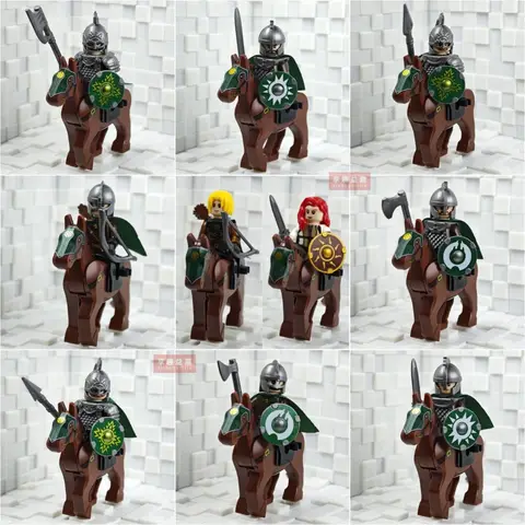 Battle Five Armies with Sword Rohan with horse Building Blocks Model Bricks mini Action toy Figures Toy gift for children MOC