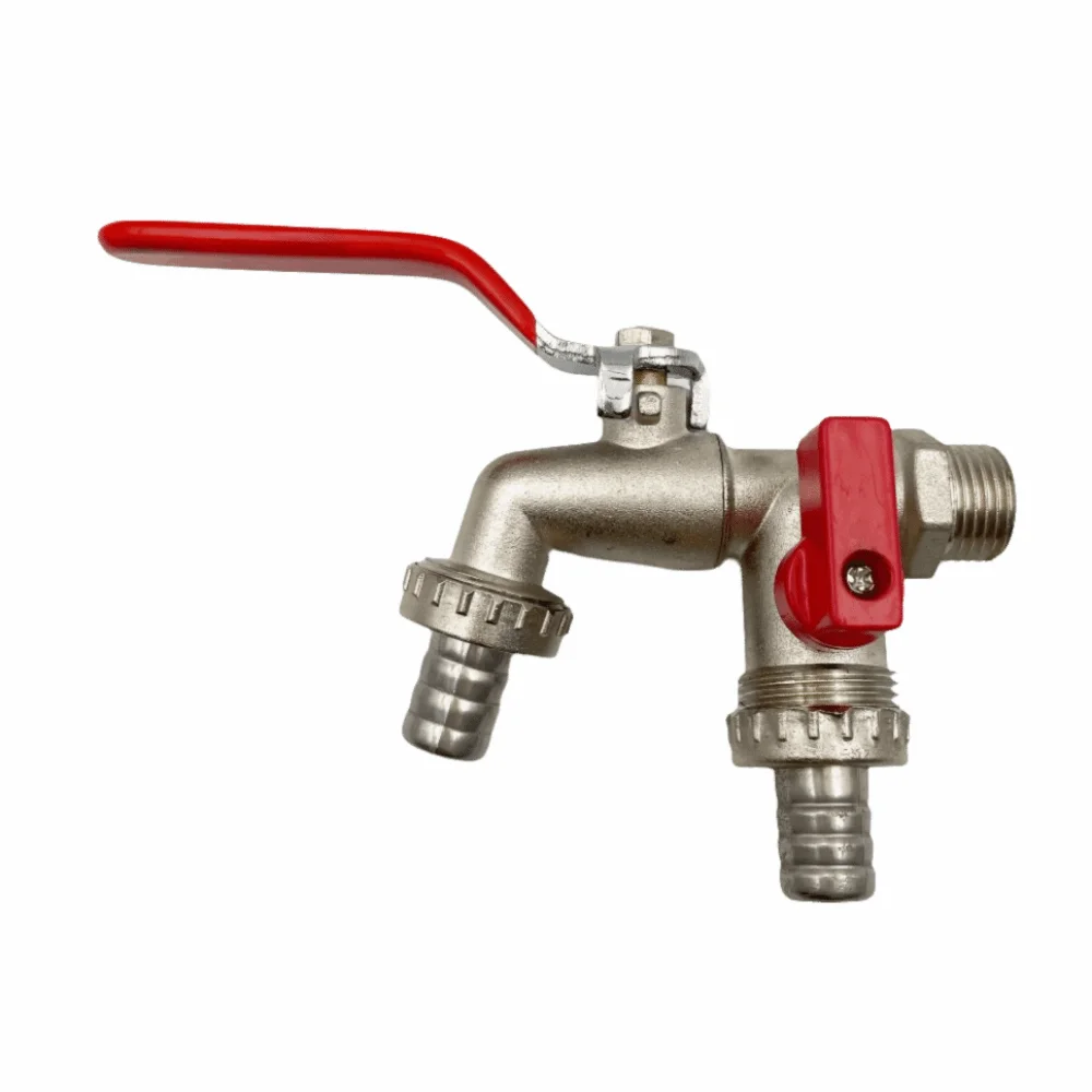 

1/2-дюймовый впускной смеситель для стиральной машины, 90-градусный клапан, двойной выпуск, двойной выпускной кран, нержавеющий, практичный