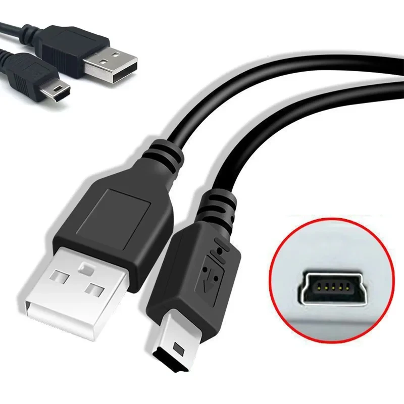 1-5PS USB Charging Cable USB 2.0 Male A To Mini B 5-pin Charging Cable for Digital Cameras Mini USB Cable Data Charger Cable
