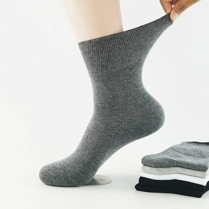 Brothock New Prevent Varicose Veins Socks Diabetics Patients Cotton Material Loose Plus Size Prue Color High Elasticity Socks