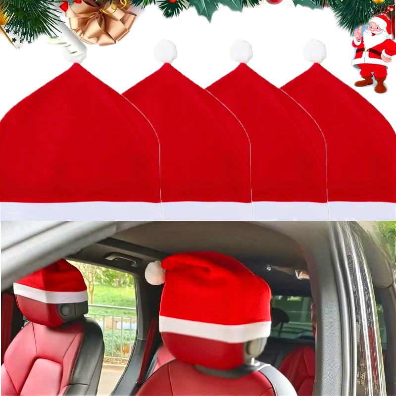 クリスマス用カーシートヘッドカバー,インテリアアクセサリー,アンビエンスデコレーション,1ピース,2ピース,4ピース