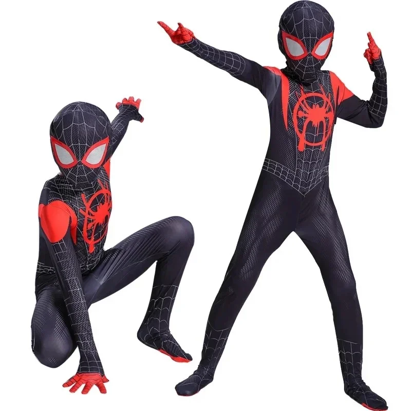 Disfraz de Spiderman Miles Morales, mono de Spiderman, Peter Parker, Zentai, ropa de Halloween